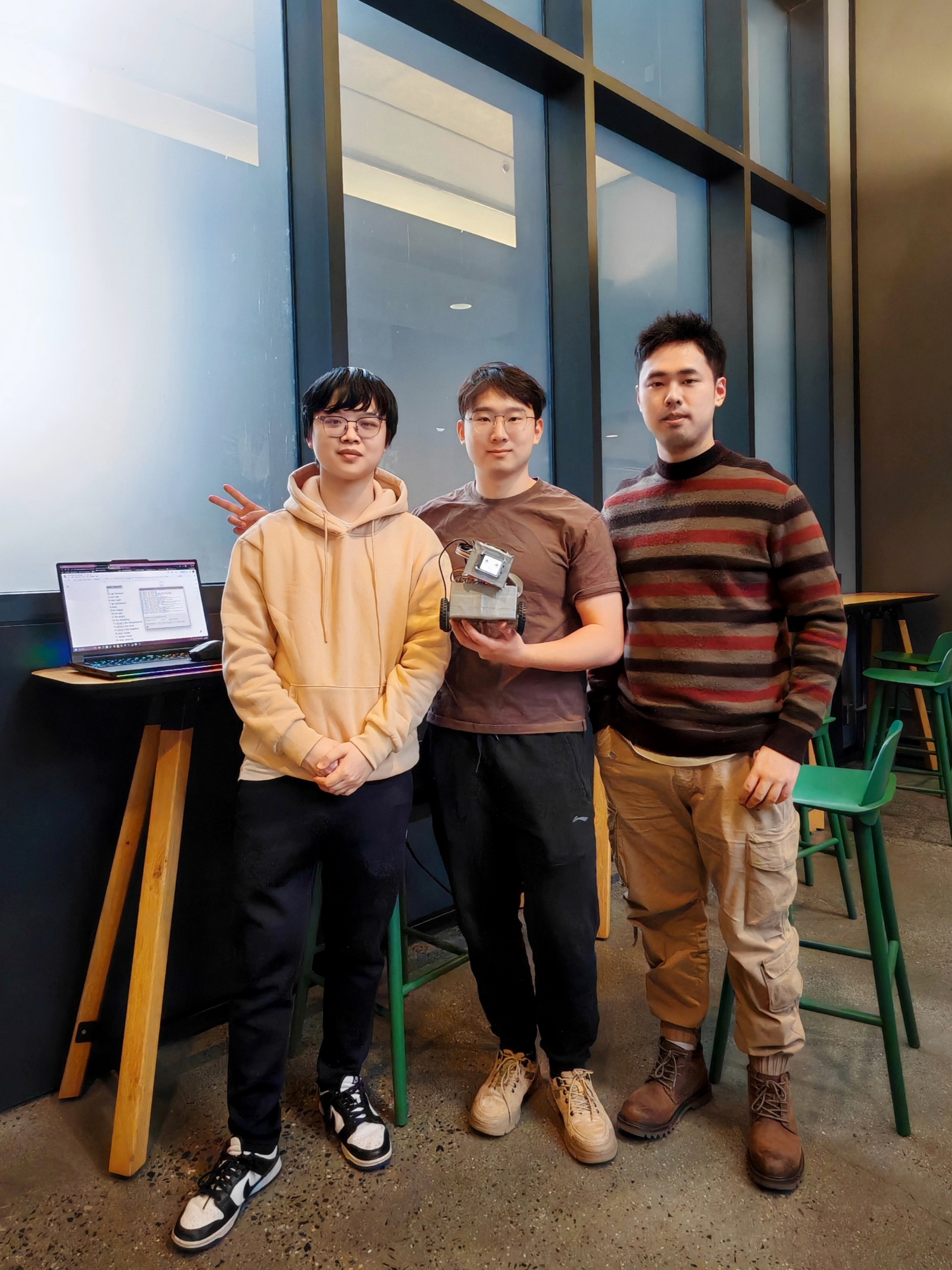 Team 25 Group Photo - GaN HEMT Desktop Pet Robot Project