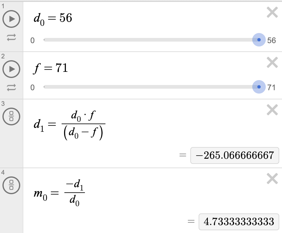 New lens calculations