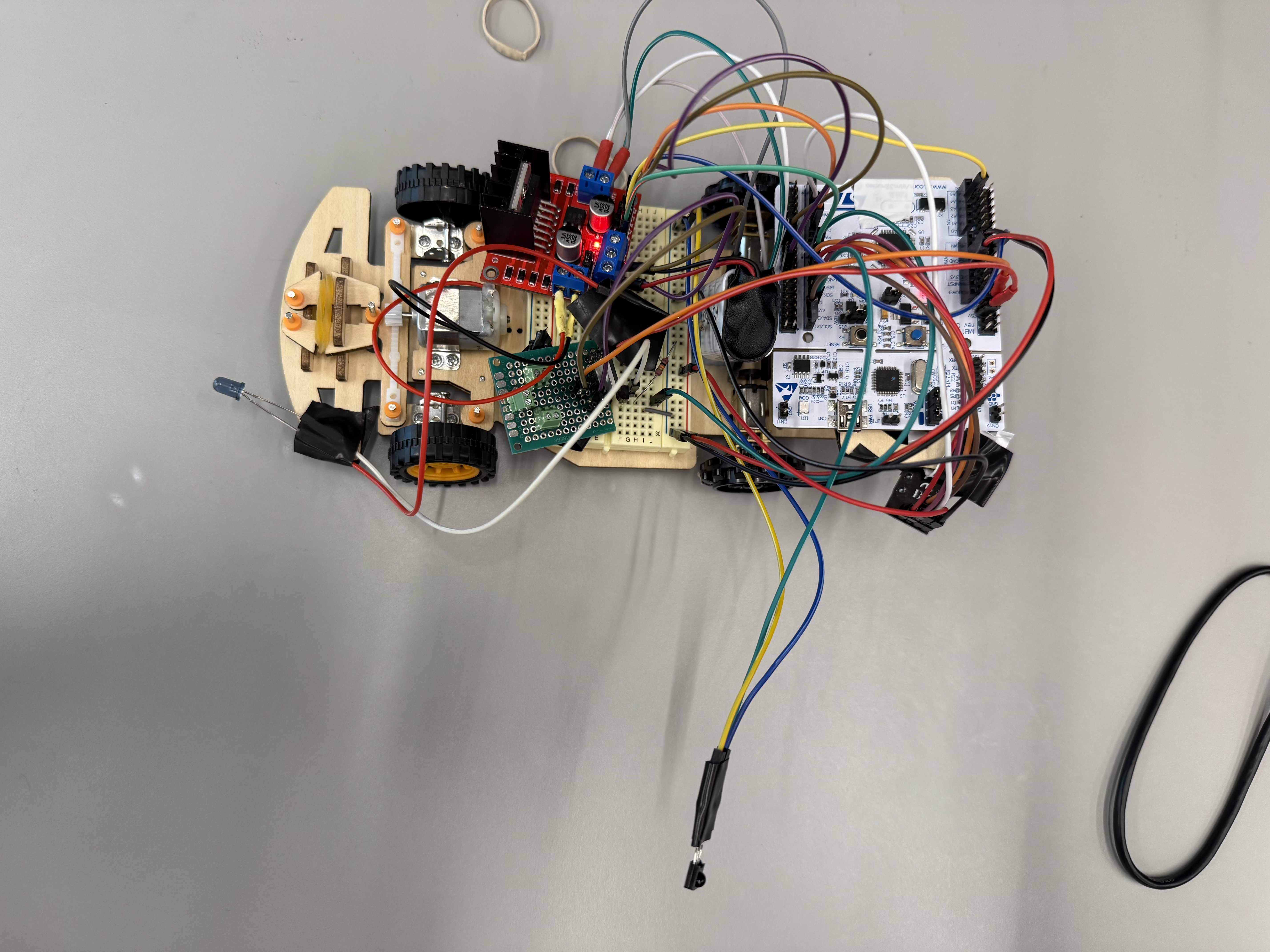 Top view of the car