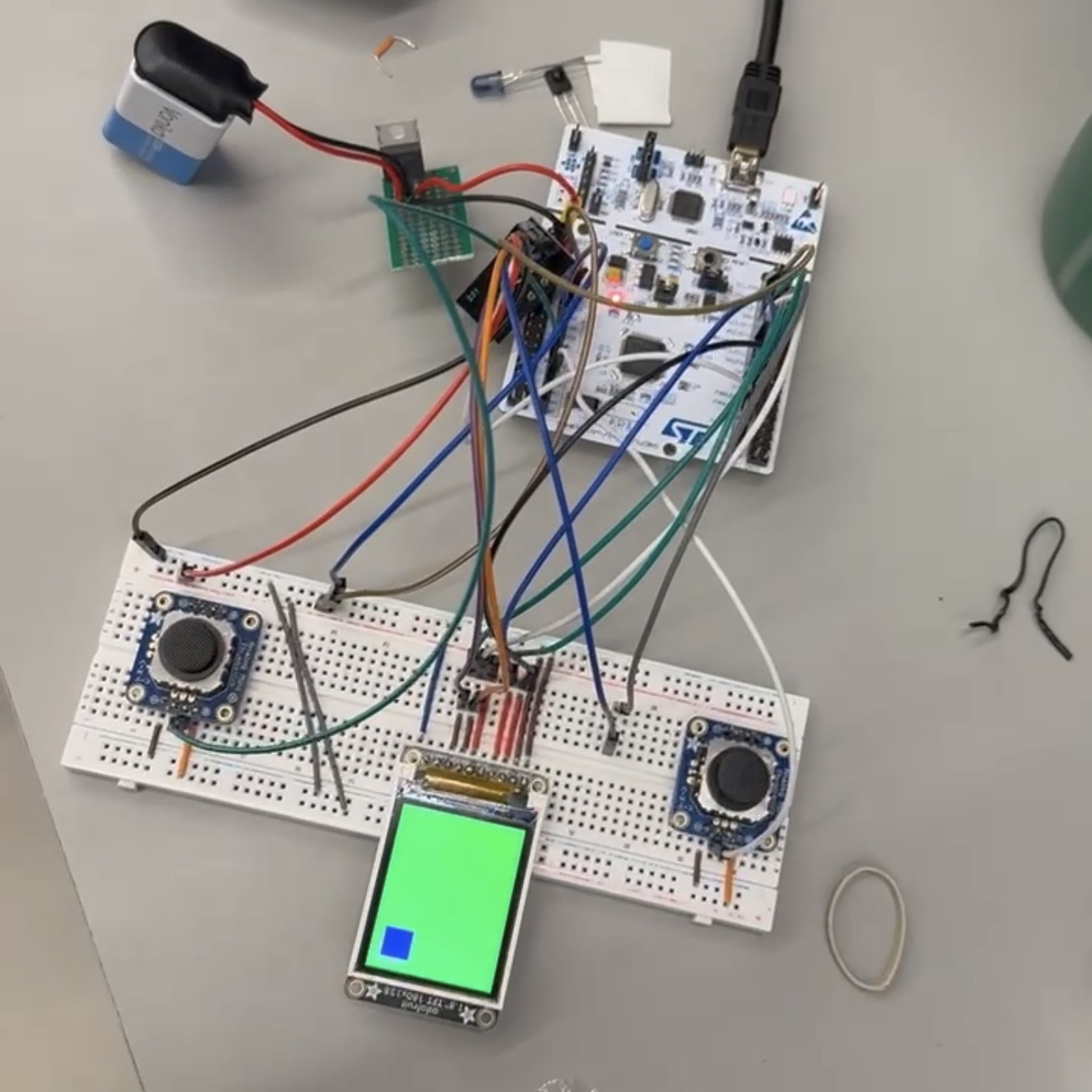 Top view of the controller